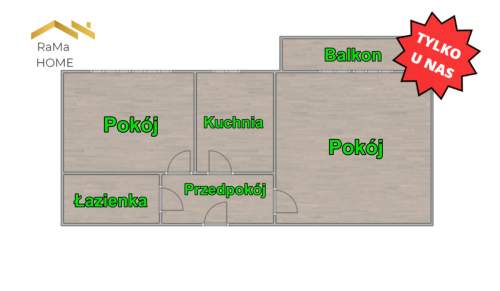 2 pokojowe mieszkanie z balkonem - Wysłouchów