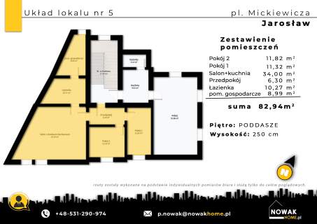 Jarosław, Mickiewicza lokal NR 5 mieszkalny -poddasze