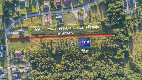 Działka pod budowe domu 1174 m2