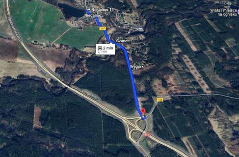 Działka 1172 m2 w pobliżu lasu. Niedalino.