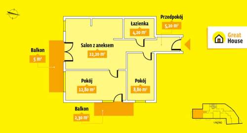 Śródmieście - 53m2 - 3 pokoje - 2026 r