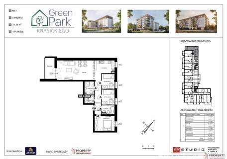 GREEN PARK, mieszkania 30-90m2, Krasickiego,Dębica