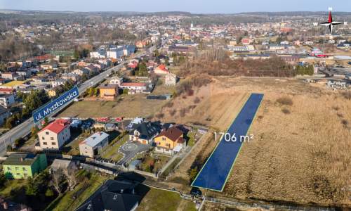 Działka usługowa Żarki ul Myszkowska 1706m2