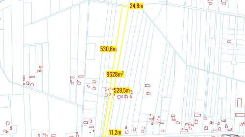 Działka 0,95ha dom stodoła Woda Prąd Długi Kąt