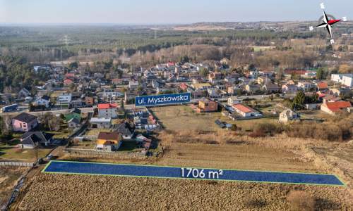 Działka usługowa Żarki ul Myszkowska 1706m2