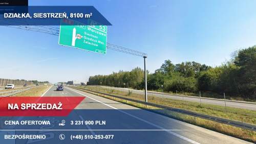 8100m2 Atrakcyjna działka inwestycyjna przy S8, Siestrzeń