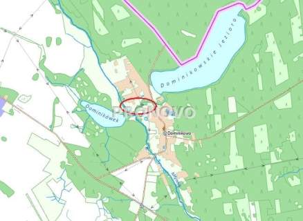 działka nad jeziorem Dominikowo