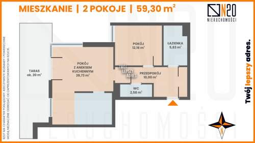 Zamieszkaj w centrum miasta z tarasem 20m2