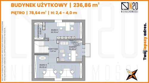 Przestrzeń biurowa 160,04 m2 Magazyny Parkingi