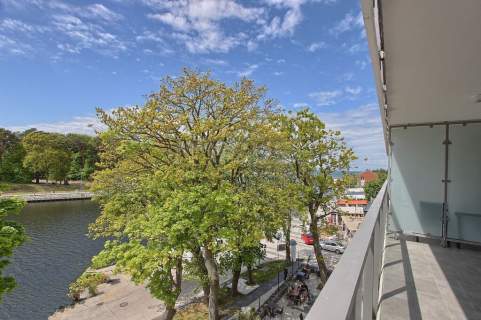 Widok na rzekę i morze, apartament 300 m od plaży 