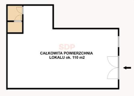 110 m2, witryna, wejście z ulicy do wykończenia