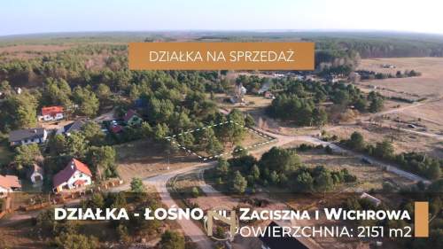 Działka budowlana na sprzedaż, 2151 m2, Łośno