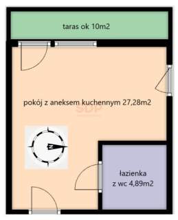 Mieszkanie, zielony taras w centrum miasta