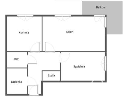 2 duże pokoje na nowym osiedlu, balkon