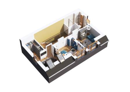 Dwupoziomowy apartament z ogrodem.