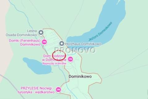 działka nad jeziorem Dominikowo