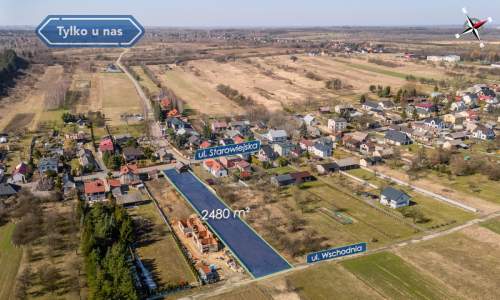 Jaskrów, duża działka z drewnianym domem