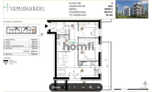 Węglin - 3 pokoje 48,47 m2-0% prowizji