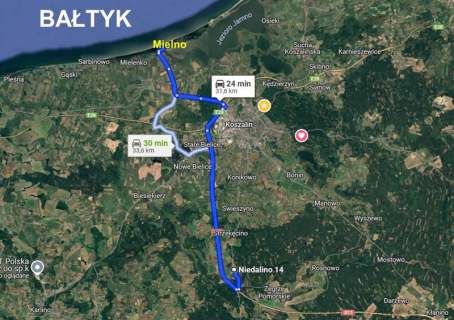 Działka 1172 m2 w pobliżu lasu. Niedalino.