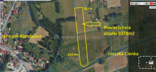 Ciekawa i obszerna działka 1ha w centrum Klembowa