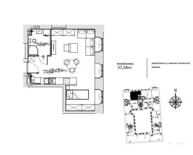 Mieszkanie na sprzedaż, 37,34 m2, Łódź