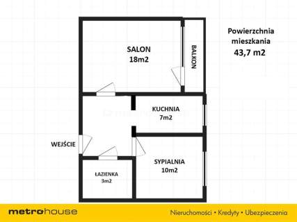 Mieszkanie 2 pokojowe na parterze z balkonem