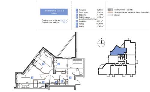 CIEKAWE M3 DUŻE JASNE BALKON