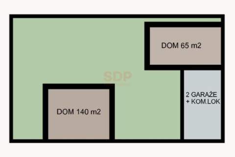 Dom budynek 65 m2 2 garaże kom. lokatorska