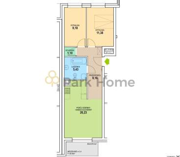 Mieszkanie na sprzedaż, 56,75 m2, Zielona Góra