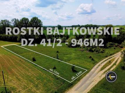Działka na sprzedaż, 946 m2, Rostki Bajtkowskie
