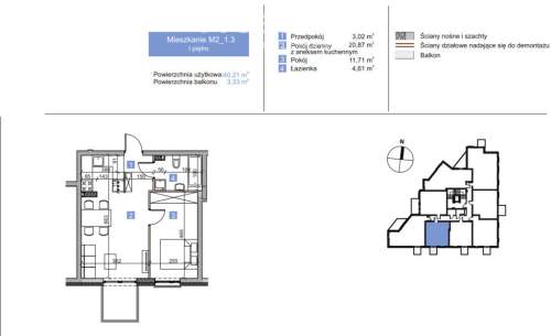 KLIMATYCZNE M2 PRZYJEMNE JASNE BALKON