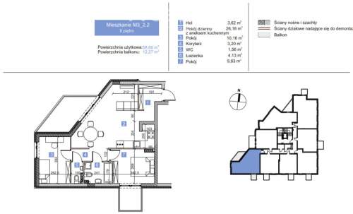 NOWE M3 DUŻE JASNE BALKON