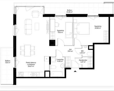 DUŻE FUNKCJONALNE M3 BALKON