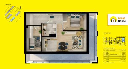 Kielczanka II ETAP - 7/10 piętro - 56,30m2
