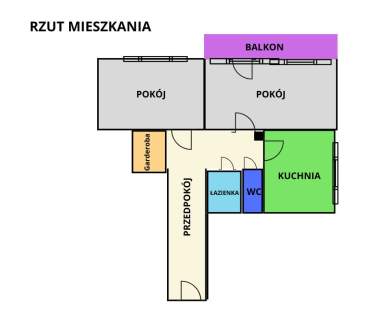 Przestronne 2-pokojowe mieszkanie 54m, z piwnicą