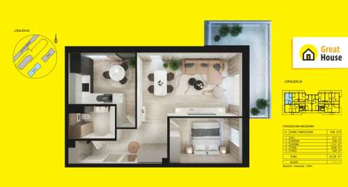 Kielczanka II ETAP - 7/10 piętro - 56,30m2