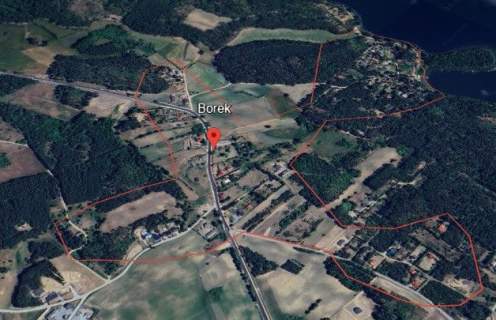 Działka w Borku-1km od jeziora Uzbrojona 