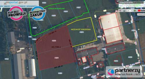 Działka przemysłowa 6330M2 3137M2 do dokupienia