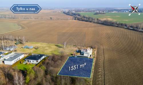 Działka pod zabudowę jednorodzinną Północ 1551m2