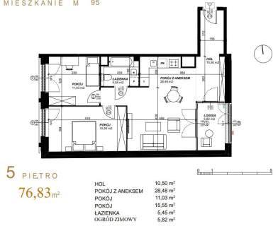Mieszkanie 76,83 m2 gotowe do wykończenia