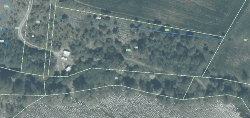 działka z linią brzegową