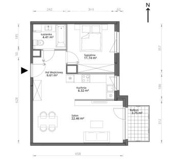 PRZESTRONNE M2 ROZKŁADOWE BALKON