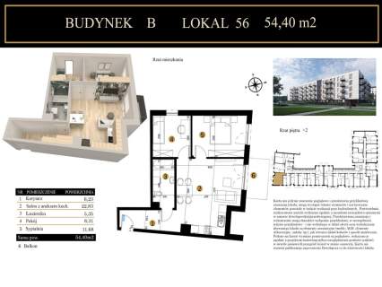 Luksusowe mieszkanie Podjasnogórska 54,40m2 balkon
