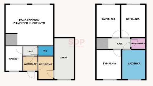 Bliźniak 140 m2, działka 450 m2. Stan deweloperski.