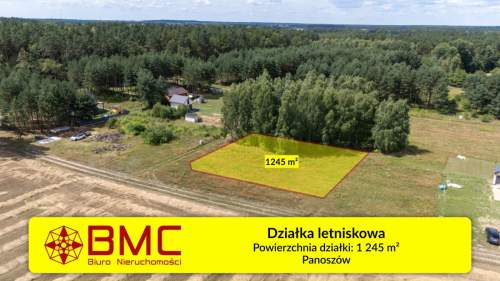 Działka letniskowa Panoszów 1245m2