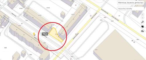 Sprzedam działkę usługową w centrum Dąbia 189 m2