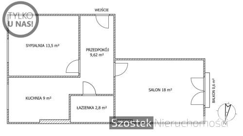 2 pok./widok/balkon/parking/600m od 3 Alei 
