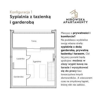 Dwupoziomowe mieszkanie z tarasem i balkonem