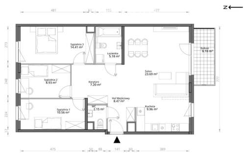 NOWE M4 DUŻE ROZKŁADOWE BALKON