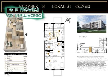 Luksusowe mieszkanie Podjasnogórska 68,59m2 balkon